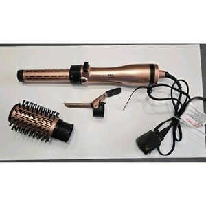 Conair Infiniti Pro Curling Iron With Curling Brush Attachment Bronze Color